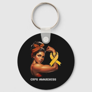 Afro Girl CRPS Awareness Nyckelring