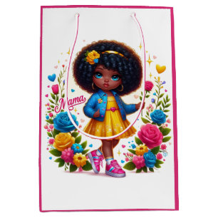 Afro Girl Gult/Rosa Flower Mamma
