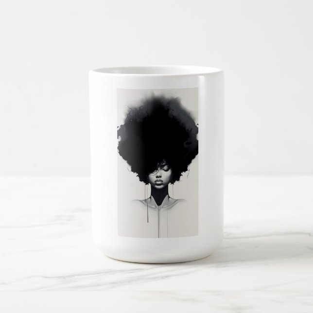 afro girl kaffemugg (Center)
