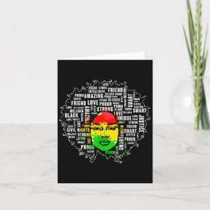 Afro Girl Shirt Black History Month African Quote Kort