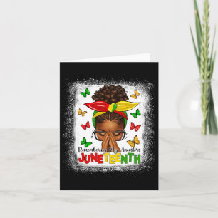 Afro Girls Black Women Messy Bun Celebrate Junetee Kort