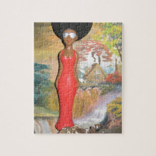 Afro Glam: En Tidlös Skönhet Pussel