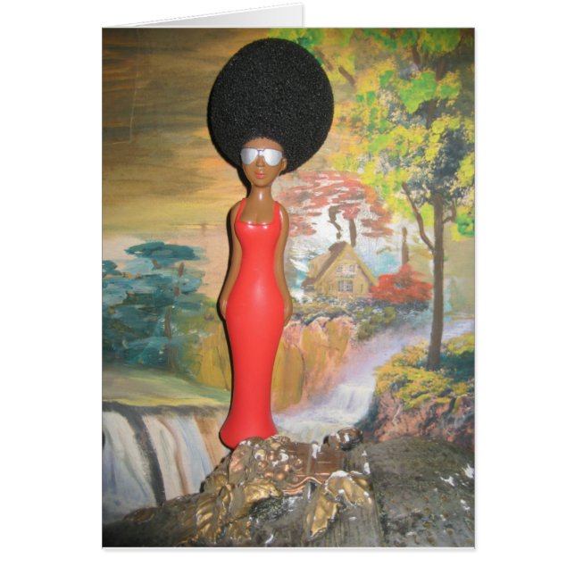 Afro Glam: En timodig skönhet Hälsningskort (Framsidan)