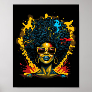 Afro Hair Drug Queen History Magic Girl Woma Poster