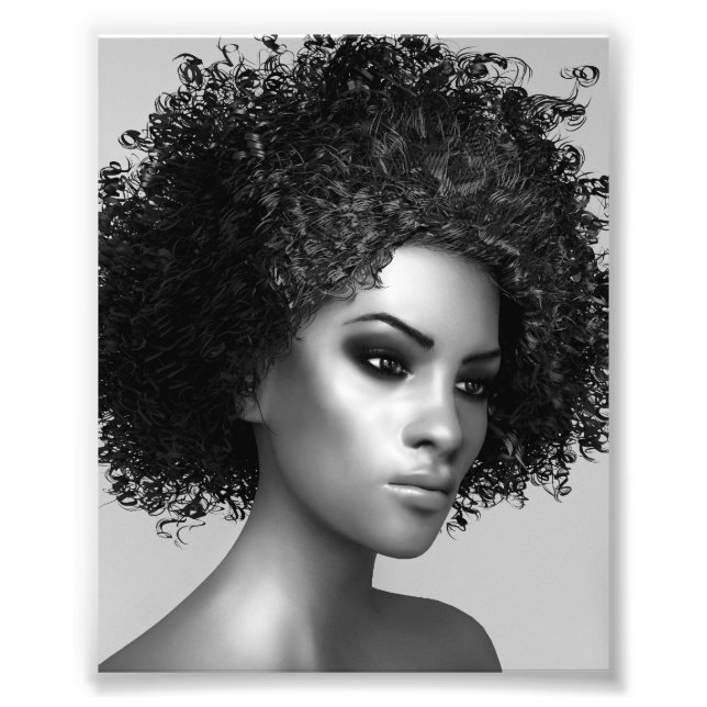 Afro Hair Fototryck (Framsidan)