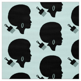 AFRO HAIR WOMAN SILHOUETTE MED AFRO PLOCKA MOTIF TYG