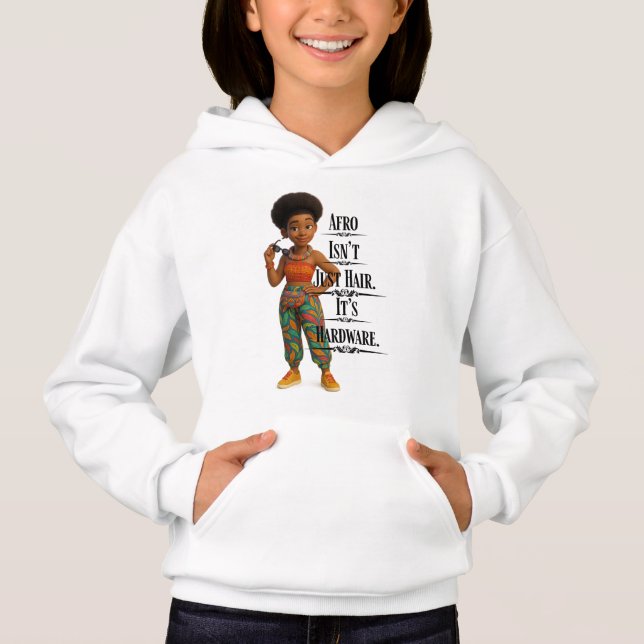 Afro Isn't Just Hair It's Hardware T Shirt (Framsida)