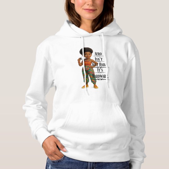Afro Isn't Just Hair It's Hardware T Shirt (Framsida)