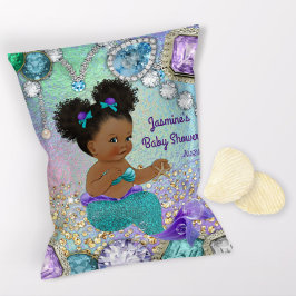 Afro Jewel Sjöjungfru Baby Shower Chip Bag Wrapper Reklamblad