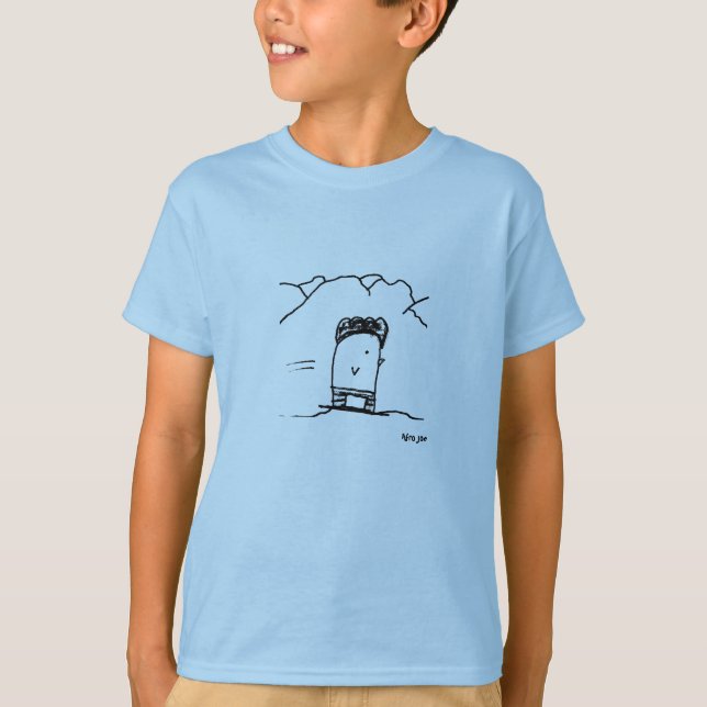 Afro- Joe (snowboardingpingvinet) T-shirt (Framsida)
