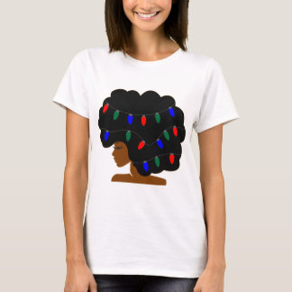 Afro jul Ljus Natural Hair T Shirt