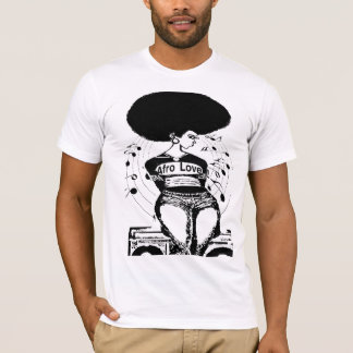 Afro- kärlek för naturlig skjorta för tee shirt
