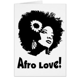 Afro- kärlek hälsningskort