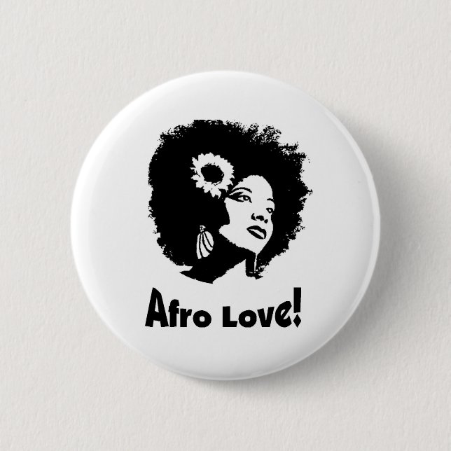 Afro- kärlek knapp (Framsida)