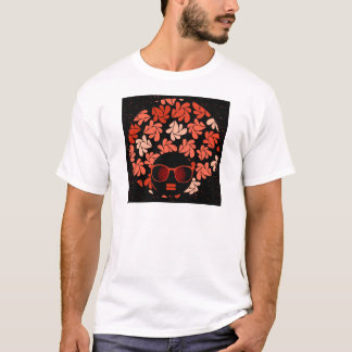 Afro Kärlek Korallröd Kudde T Shirt