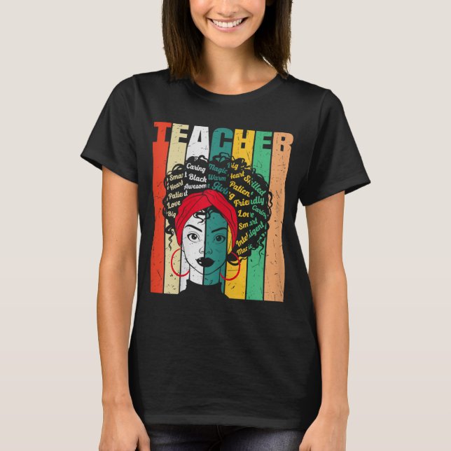 Afro Kärlek Melanin African American Black Tea T Shirt (Framsida)