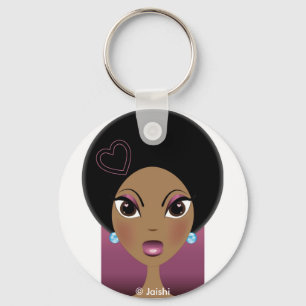 Afro- kärlek nyckelring