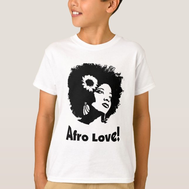 Afro- kärlek tee shirt (Framsida)