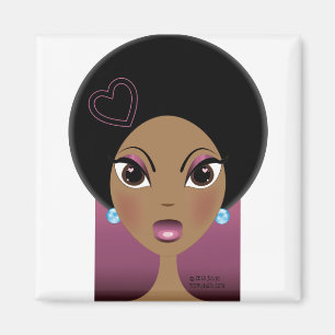 Afro- kärlekmagnet magnet