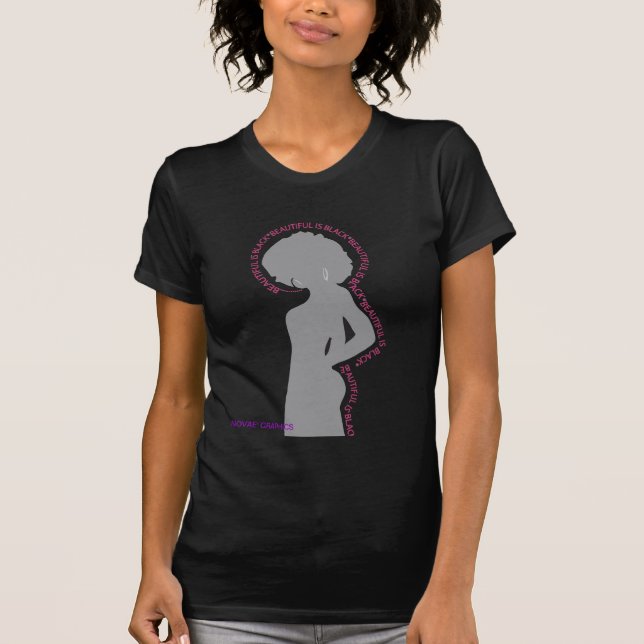 Afro- kvinna tee shirt (Framsida)