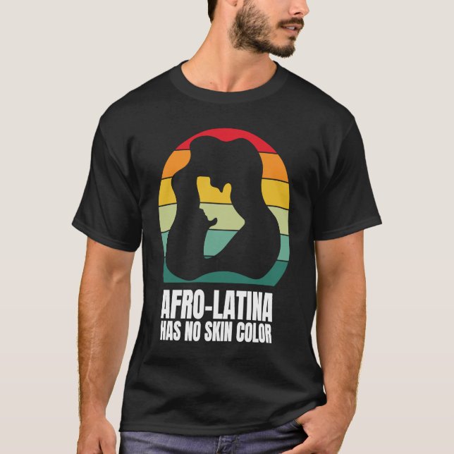 Afro Latina African American Culture Latina Pride  T Shirt (Framsida)