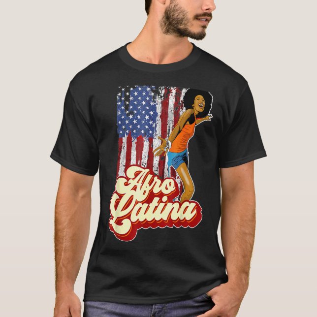 Afro Latina America Flagga Afro Latin Pride Tee (Framsida)
