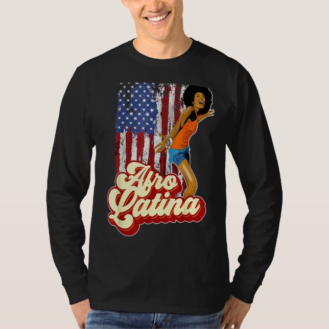 Afro Latina America Flagga Afro Latin Pride Tee (Framsida)