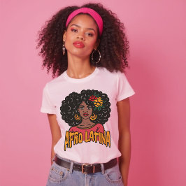 Afro Latina Hand plockade Spansk gift T Shirt