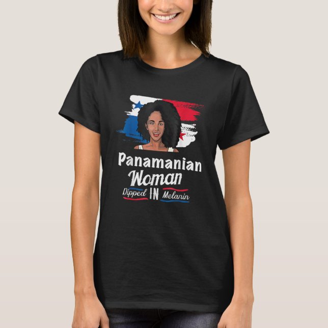 afro latina panama   women dipped in melanin Black T Shirt (Framsida)
