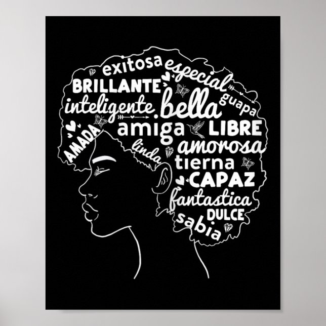 Afro Latina Pride Gift Afro-latino Black History M Poster (Framsidan)