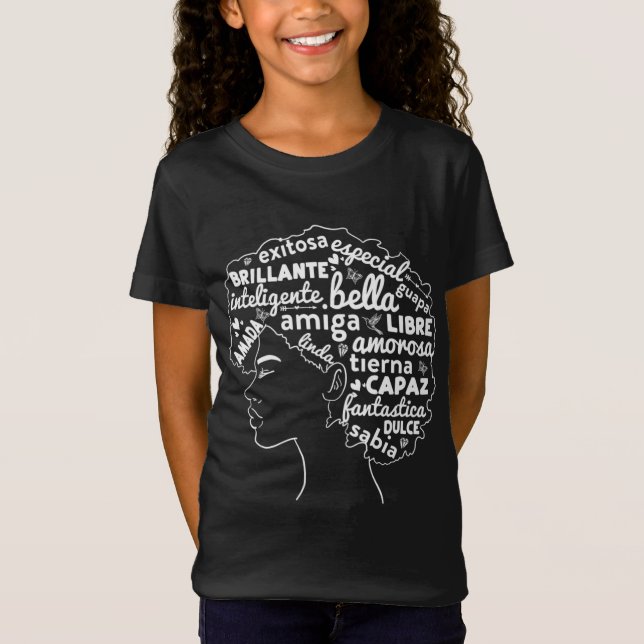 Afro Latina Pride Gift Afro-latino Black History M T Shirt (Framsida)