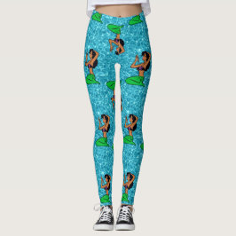 afro latina sjöjungfru Sea Sea Leggings