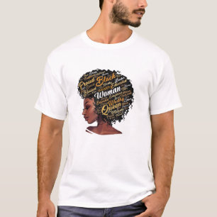 Afro Melanin Queen Tee Strong Black Natural Afrika