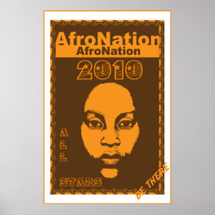 Afro Nation 2010 Alla stjärnor Idrotten Poster