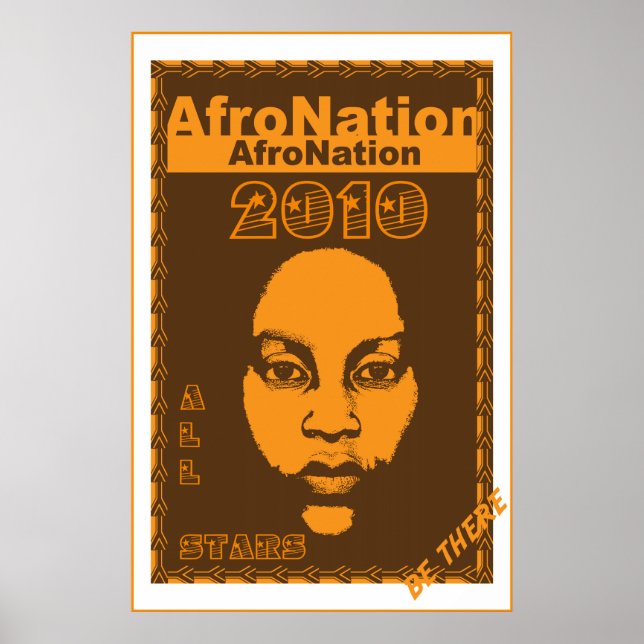 Afro Nation 2010 Alla stjärnor Idrotten Poster (Framsidan)