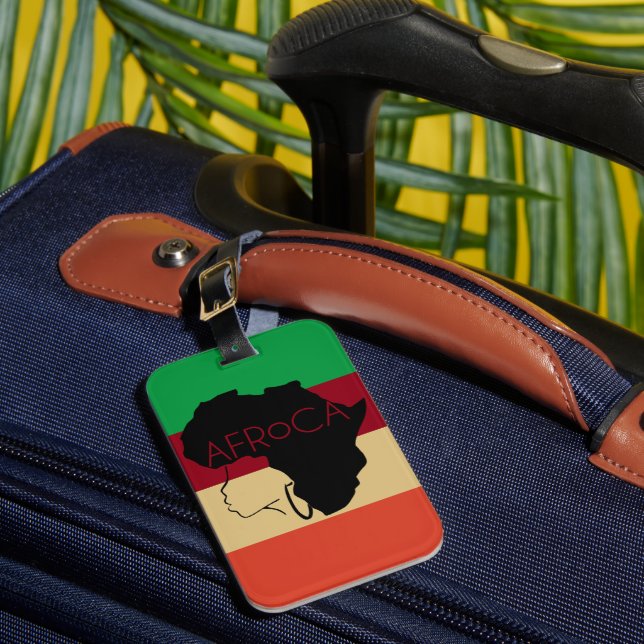 Afro Natural Black Hair Bagagebricka (Framsida Insitu 1)