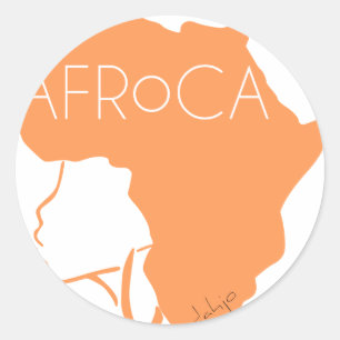 Afro Natural Black Hair Runt Klistermärke