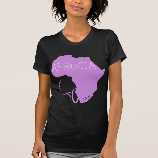 Afro Natural Black Hair T-shirt (Framsida)