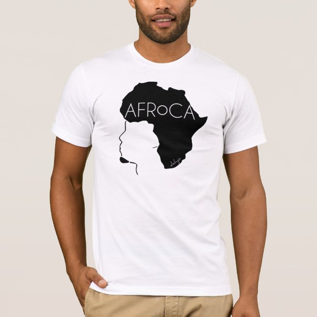 Afro Natural Black Hair T Shirt (Framsida)