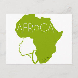 Afro Natural Black Hair Vykort