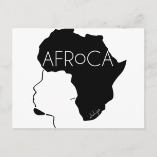 Afro Natural Black Hair Vykort