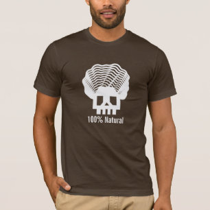 Afro- naturlig mörk skjorta för skalle 100% t-shirt
