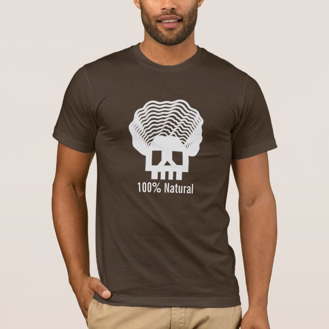 Afro- naturlig mörk skjorta för skalle 100% t-shirt (Framsida)