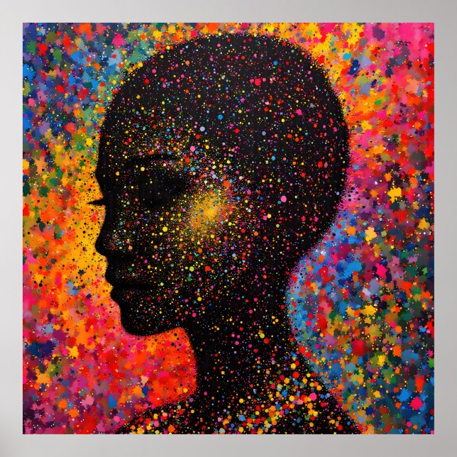 Afro Nebula Whisper – Black History Celebration Poster (Framsidan)