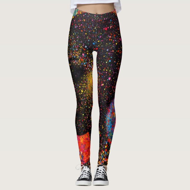 Afro Nebula Whisper – Black History Firande Leggings (Framsida)