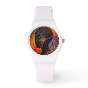 Afro Nebula Whisper – Svart histories firande Armbandsur