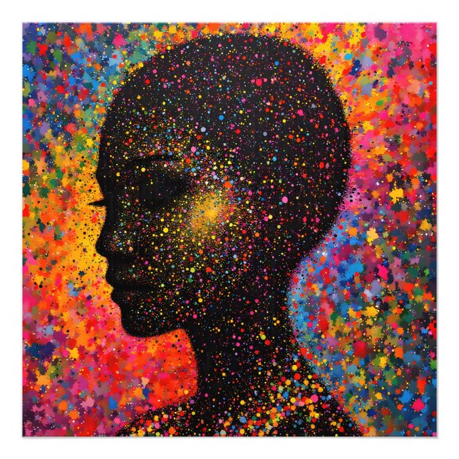 Afro Nebula Whisper – Svart histories firande Fototryck (Framsidan)