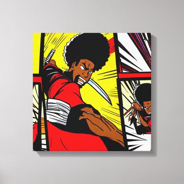 Afro Ninja Canvastryck (Framsida)