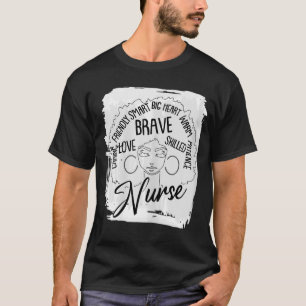 Afro Nurse Black History Month BLM Melanin Queen R T Shirt