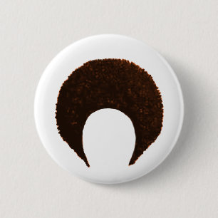 Afro- orange jGibney de MUSEUMZazzle gåvorna Knapp